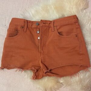Levi's Women's Orange Jean Shorts